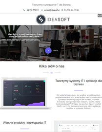 Strona internetowa RWD + CMS - ideasoft.pl